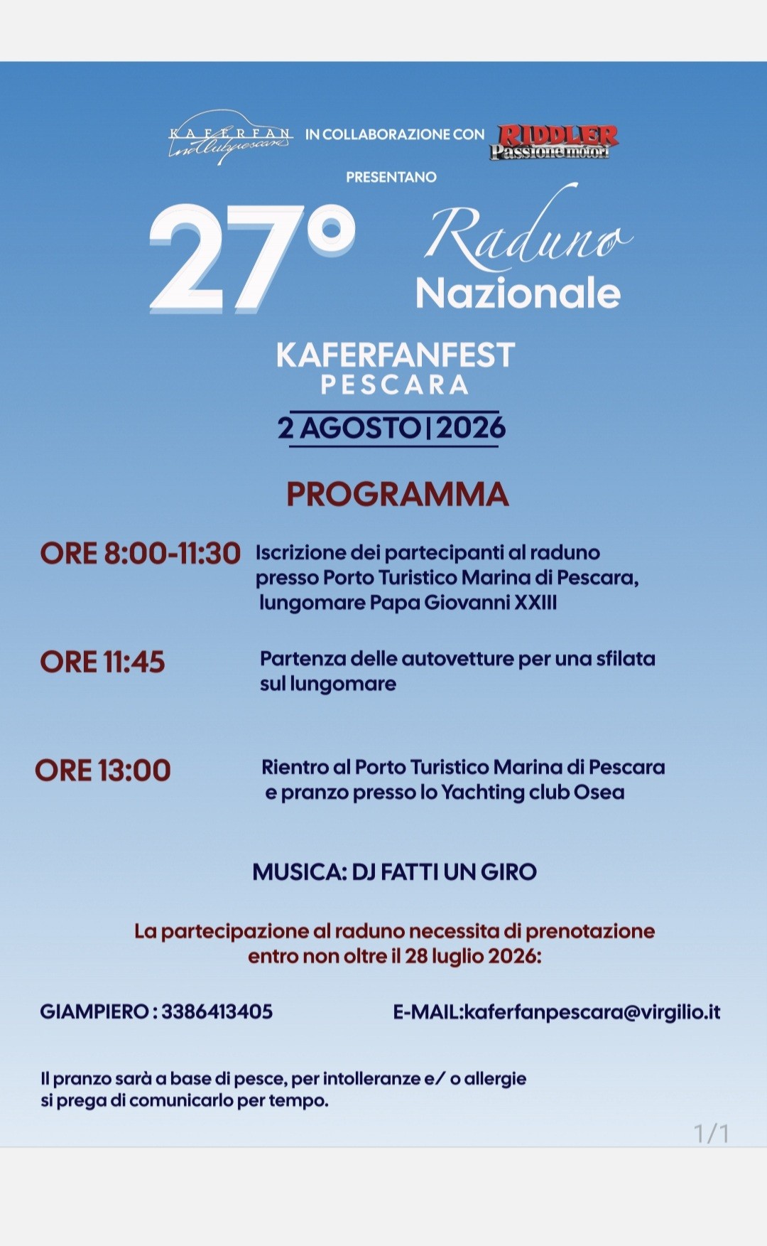 2 AGOSTO PESCARA KAFERFANFEST 2026